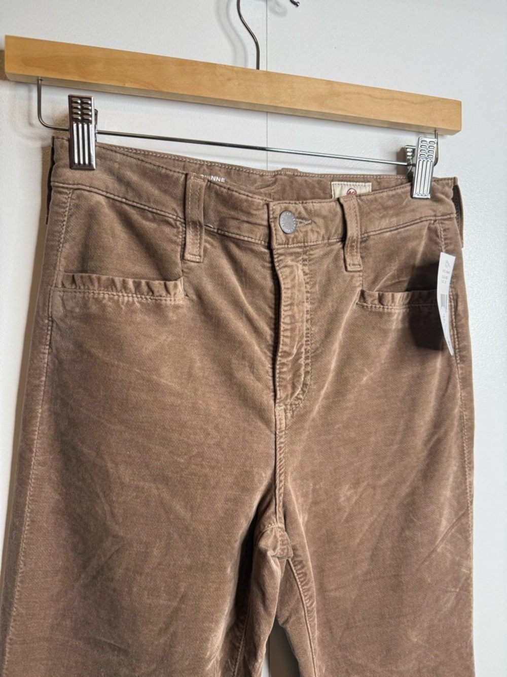 Adriano Goldschmeid AG Brown Corduroy Flared Pants Tailored Quinne 26 NWT $216 - Picture 2 of 12